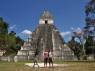 Em frente ao Templo I, o mais famoso de Tikal, na Guatemala